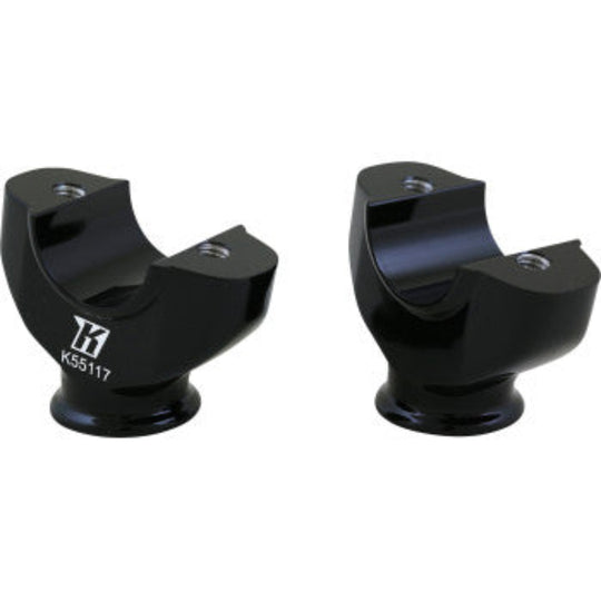 1 1/4" Rise and Clamping area - Lower Risers Black