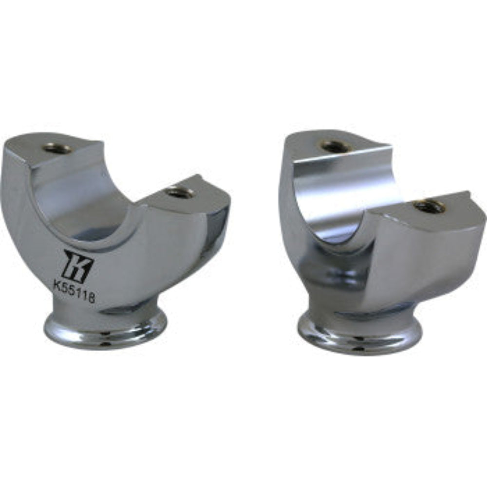 1 1/4" Rise and Clamping area - Lower Risers Chrome-