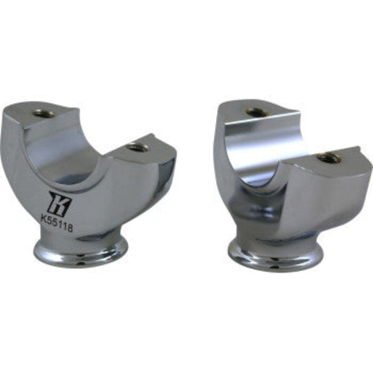 1 1/4" Rise and Clamping area - Lower Risers Chrome-