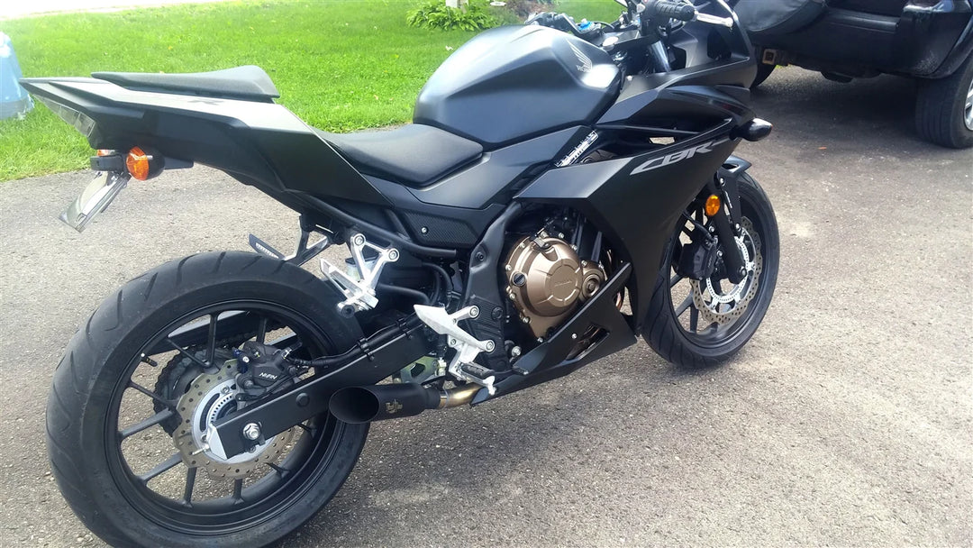 SHORTY Slip On Muffler CBR500R 13-22 Polished or Black Finish
