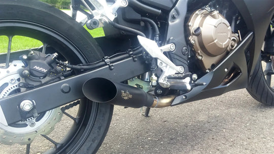 SHORTY Slip On Muffler CBR500R 13-22 Polished or Black Finish