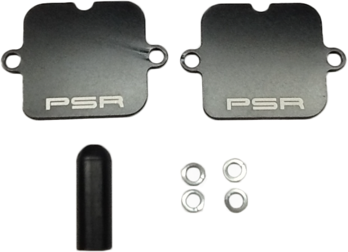 Air Injection Block-Off Plate -Pair Valve - Black - Honda CB/CBR