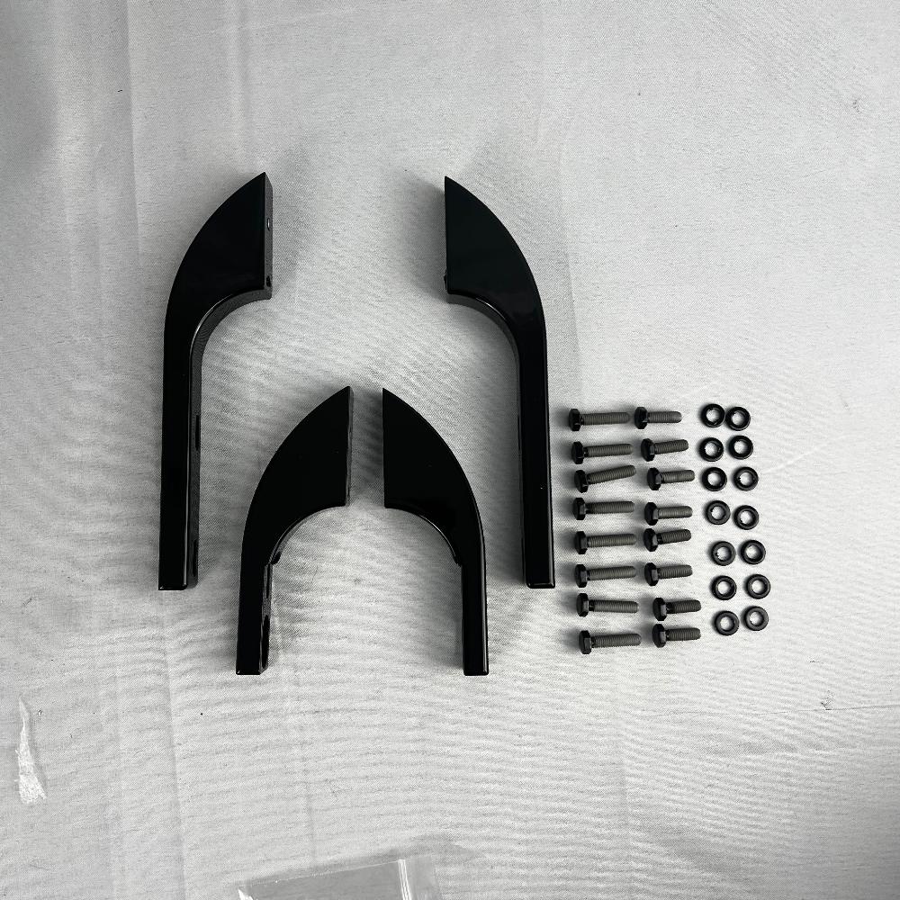 Billet Front Fender Mounts 4 Parts with Hardware M109R Black Finish