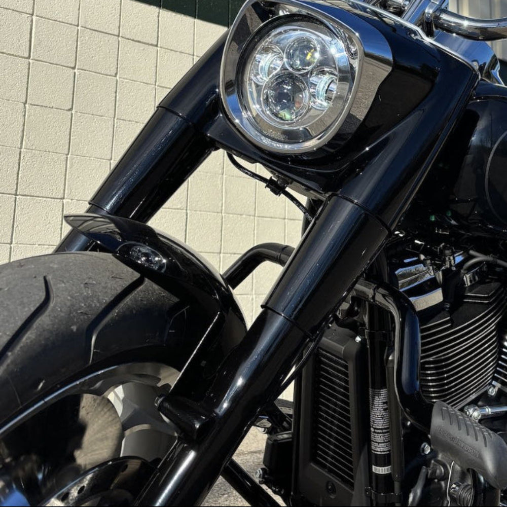 Chopped Front Fender for Harley® Fat Boy '18-'25. Black