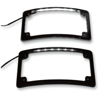 Curved Led License Plate Frame Black
