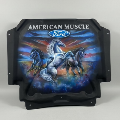 Ford Mustang Custom Painted Hood Liner Airbrush