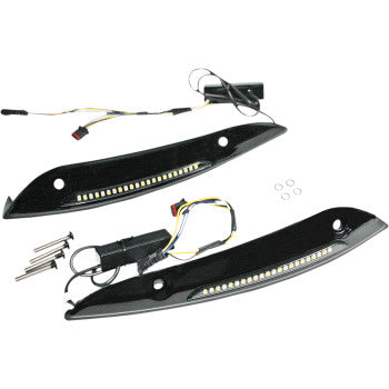 Genesis 4 Dynamic LED Batwing Windshield Trim Black