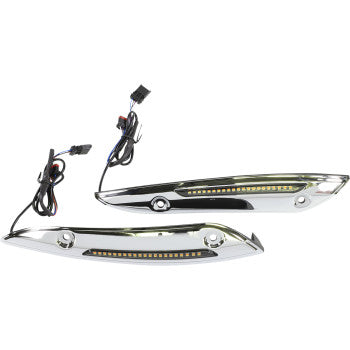 Genesis 4 Dynamic LED Batwing Windshield Trim Chrome