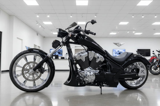 Honda Fury Radiator Cover Gloss Black Installed