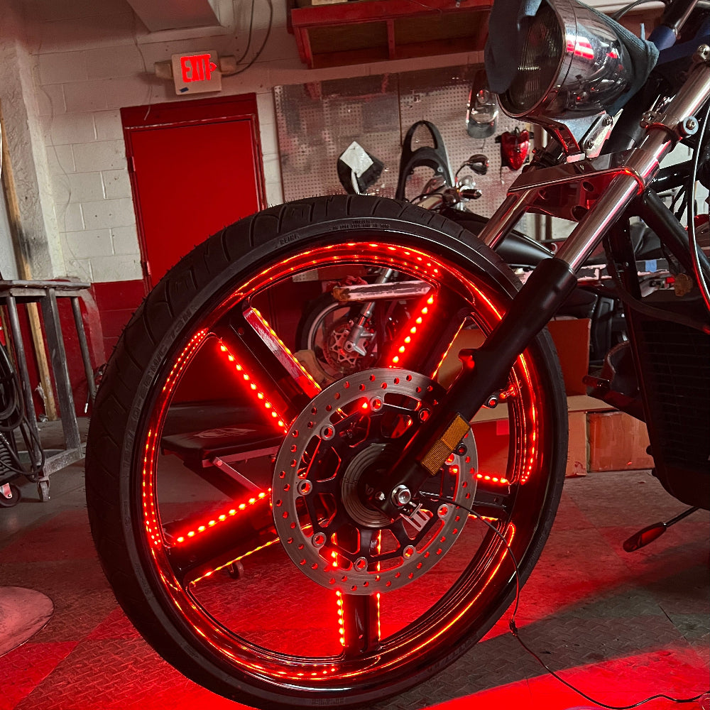 Honda Sabre with LED Wheel Lights 