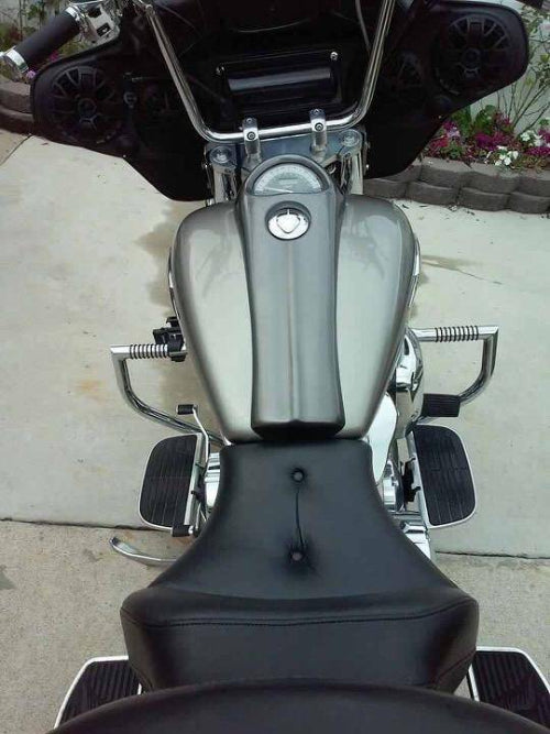 Honda VTX 1800 Extended Fuel Tank Dash installed 