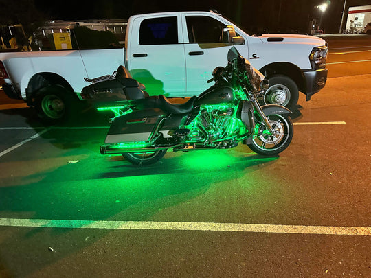 12 Pcs Motorcycle LED Light Kit Strips Multi-Color with Remote