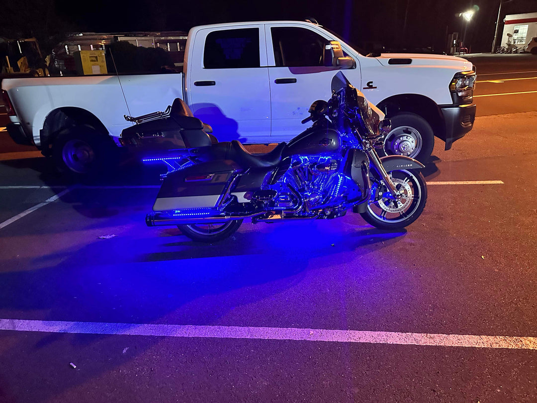 12 Pcs Motorcycle LED Light Kit Strips Multi-Color with Remote