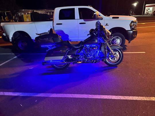 12 Pcs Motorcycle LED Light Kit Strips Multi-Color with Remote