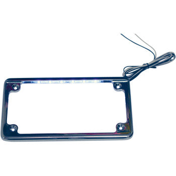 License Plate Frame Led light Chrome