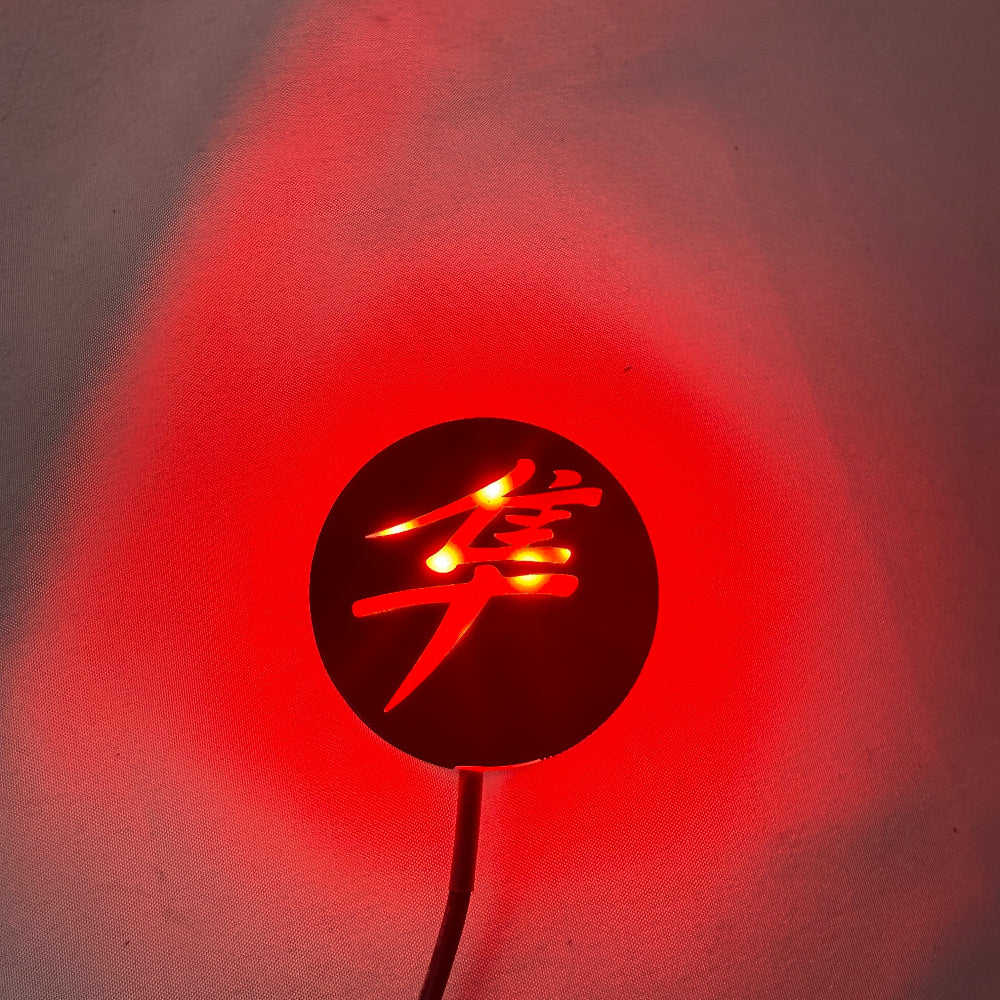 Led Logo Light Badge Multi Color Kanji Red