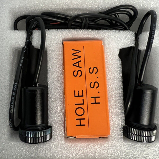 Logo Lights with hole saw