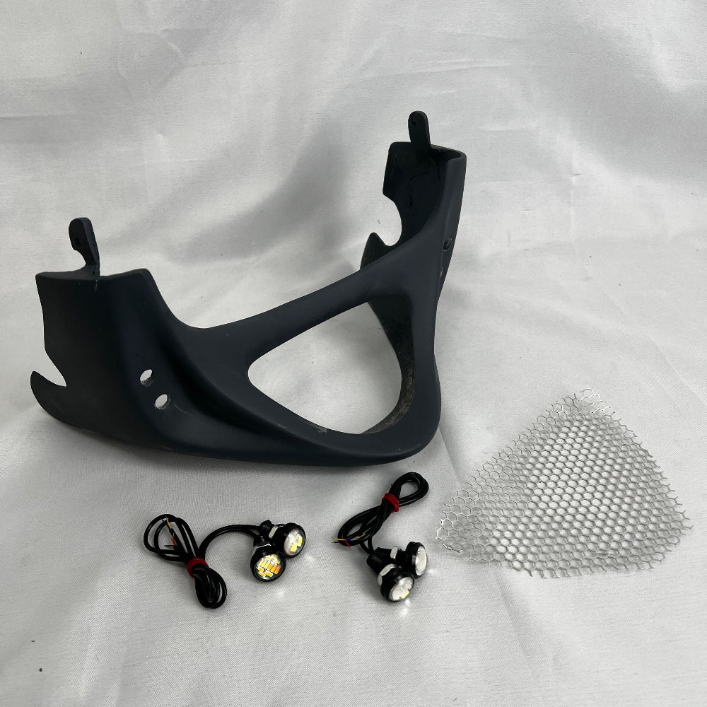 M09R Chin Spoiler Unfinished with Mesh and LED Lights 