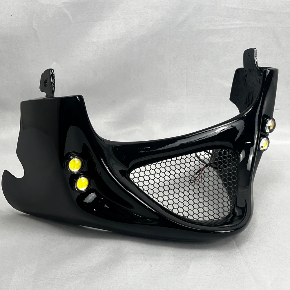 M109R Gloss Black LED Chin Spoiler with Black Mesh 