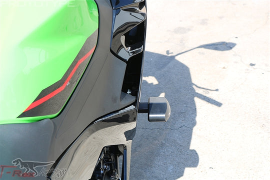 2018 - 2023 Kawasaki Ninja 400 No Cut Frame Sliders w/ aluminum inserts