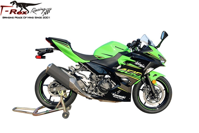 2018 - 2023 Kawasaki Ninja 400 No Cut Frame Sliders w/ aluminum inserts