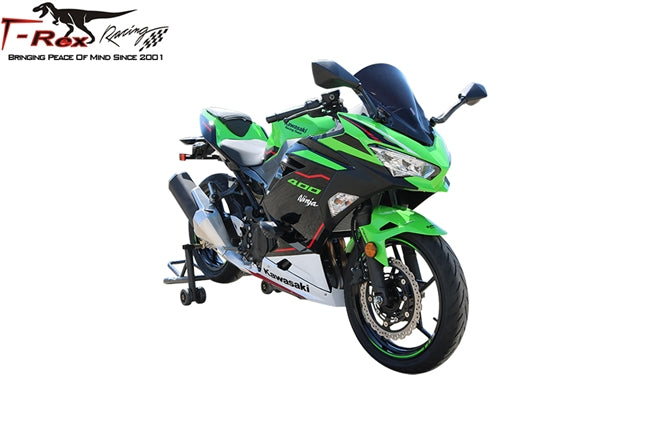 2018 - 2023 Kawasaki Ninja 400 No Cut Frame Sliders w/ aluminum inserts