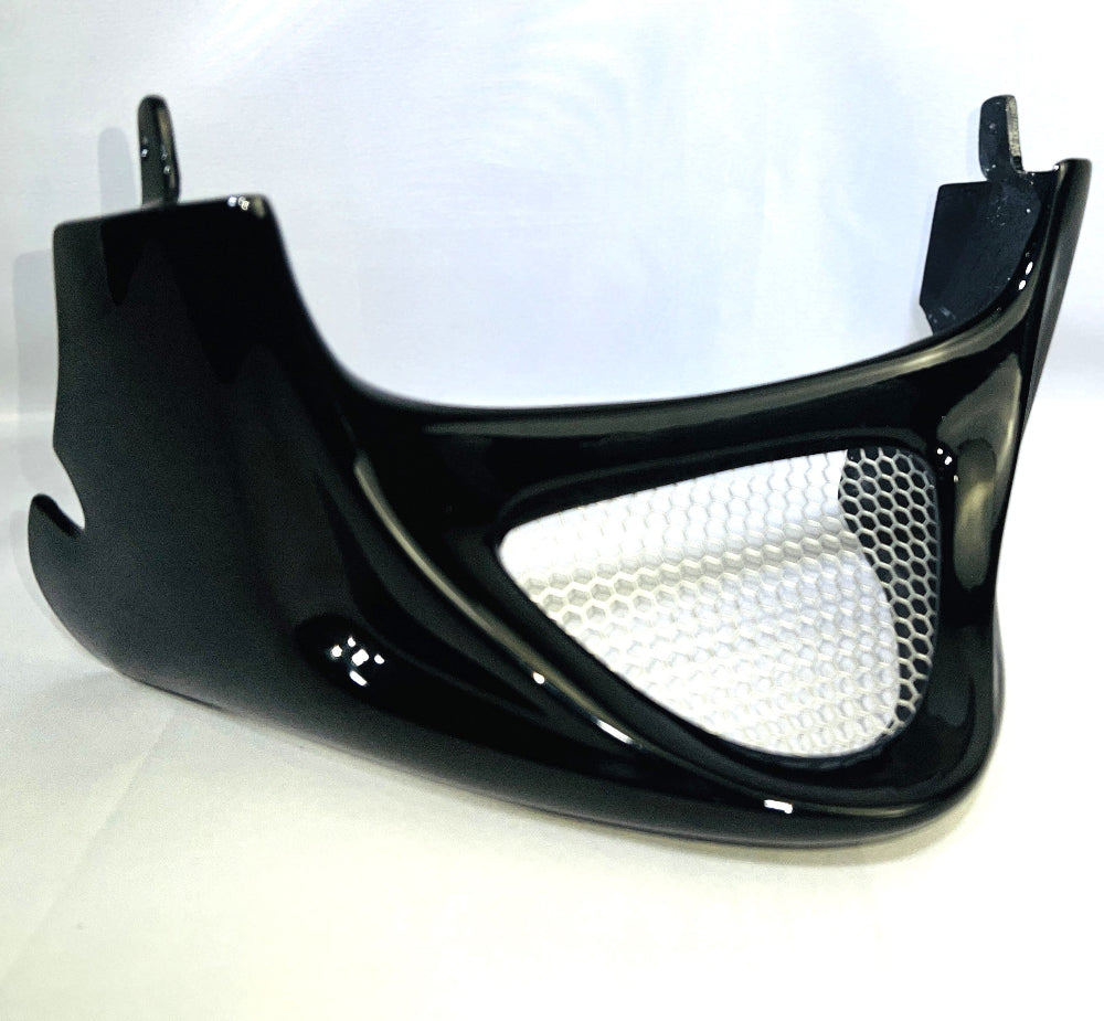 Suzuki M109 Chin Spoiler Gloss Black with Silver Mesh 