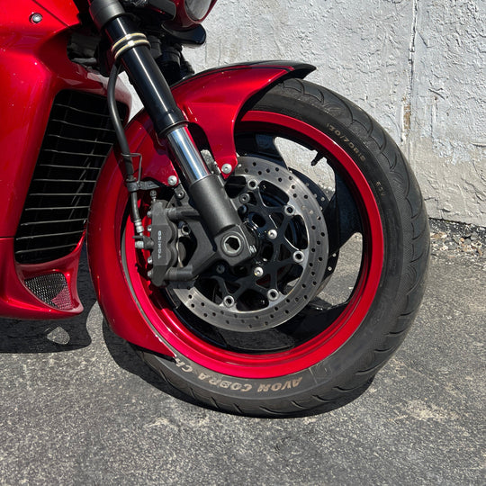 Suzuki M109R Stealth Front Fender Candy Daring Red and Glass Sparkle Black.