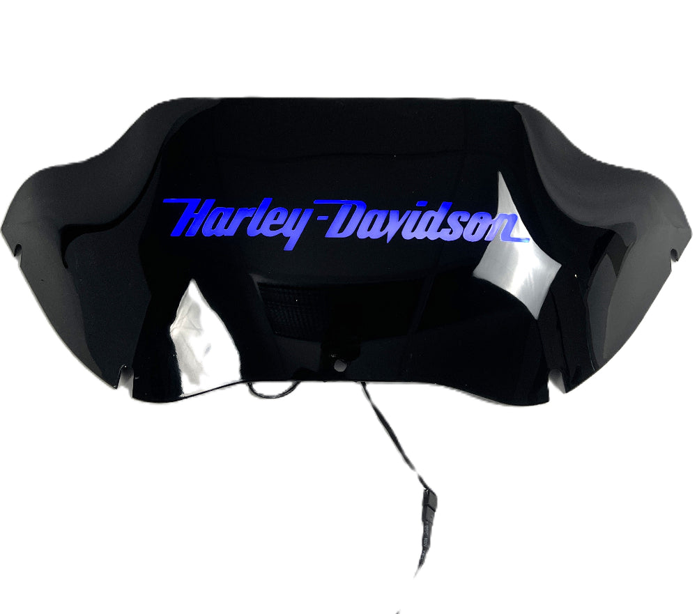 TOC Harley Davidson Road Glide LED Windscreen 96-14 blue