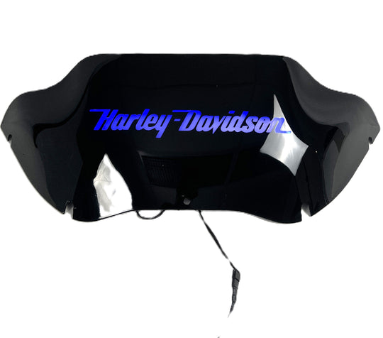 TOC Harley Davidson Road Glide LED Windscreen 96-14 blue