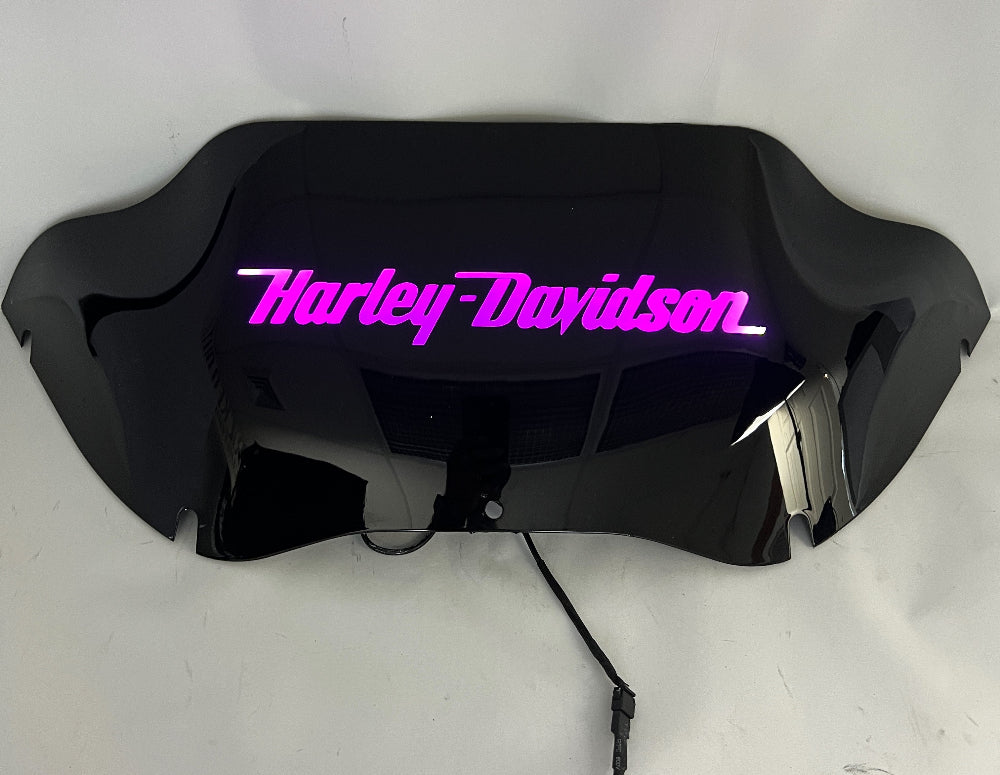 TOC Harley Davidson Road Glide LED Windscreen 96-14 purple.